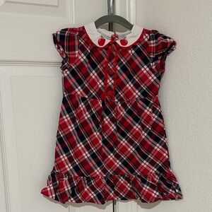 Gymboree Red and Navy Plaid School Dress